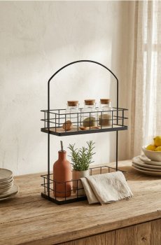 Металева поличка - чорний