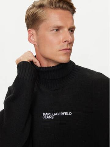Karl Lagerfeld Jeans Гольф 246D2000 Чорний Regular Fit Karl Lagerfeld Jeans Гольф 246D2000 Чорний Regular Fit