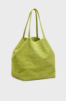 Женский салатовый замшевый шоппер Салатовый ONESIZE Bimba Y Lola 261BBCJ8Q.10120