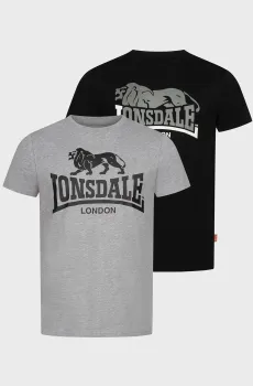 Мужская футболка (2 шт) LOSCOE Разноцветный 3XL Lonsdale 113975