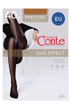 Колготки женские Conte elegant Prestige с эффектом шелка, без шортиков, 40 DEN, Bronz, размер 2