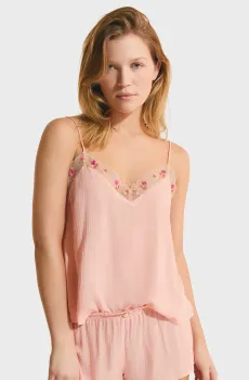 Женский персиковый топ FREESIA Оранжевый L Etam 6558575