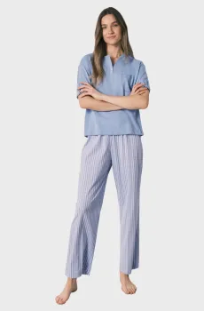 Женская голубая пижама (футболка, брюки) Голубой S womensecret 3593030