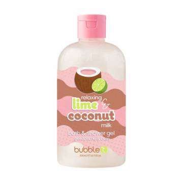 Гель для душа Bubble T Relaxing Coconut & Lime Milk Bath & Shower Gel, 500 мл