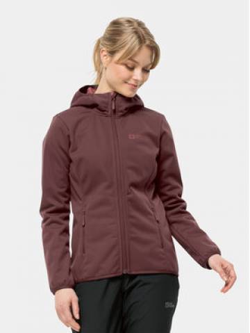 Jack Wolfskin Куртка softshell Windhain Hoody 1307481 Бордовий Regular Fit Jack Wolfskin Куртка softshell Windhain Hoody 1307481 Бордовий Regular Fit