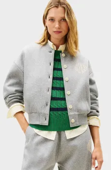 Женская светло-серая спортивная кофта VARSITY Серый XS Tommy Hilfiger WW0WW47847