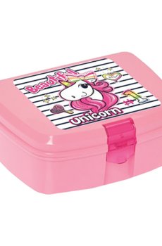 Детский контейнер для хранения пищи Herevin Unicorn Ланчбокс розовый, 7*12*17 (161279-003)