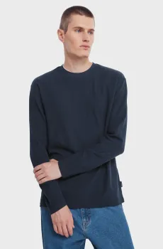 Мужской темно-синий лонгслив Синий M SPRINGFIELD 8832417