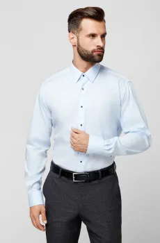 Мужская голубая рубашка Голубой 42 Karl Lagerfeld 500699.605000;620