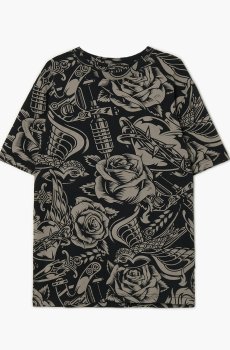 Cropp - Футболка з суцільним принтом - чорний