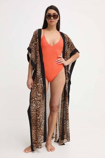 Пляжная накидка Dkny цвет коричневый DI4CS917 Пляжная накидка Dkny цвет коричневый DI4CS917