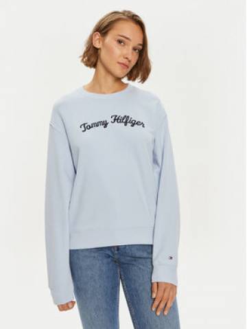 Tommy Hilfiger Світшот Modern Script WW0WW42615 Блакитний Regular Fit Tommy Hilfiger Світшот Modern Script WW0WW42615 Блакитний Regular Fit