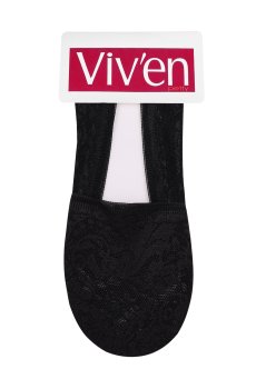 Подследники женские Viven petty кружевные, средние, черные, размер 35-37