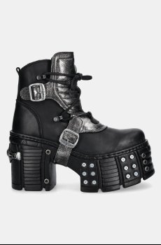 Кожаные полусапожки New Rock ITALI NEGRO BOX PLANE