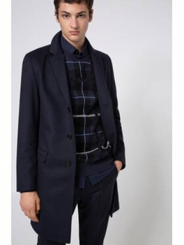 Hugo Вовняне пальто Migor2041 50438437 Cиній Slim Fit Hugo Вовняне пальто Migor2041 50438437 Cиній Slim Fit