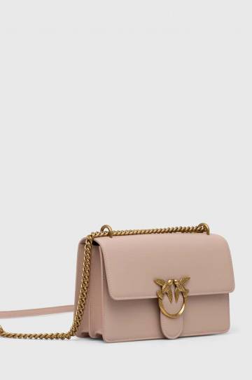 Кожаная сумочка Pinko цвет розовый Кожаная сумочка Pinko цвет розовый