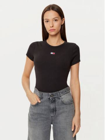 Tommy Jeans Футболка DW0DW20463 Чорний Slim Fit Tommy Jeans Футболка DW0DW20463 Чорний Slim Fit