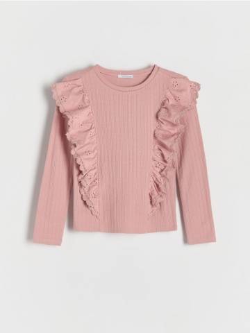 Reserved - GIRLS` BLOUSE - пастельний рожевий - 982BO-03X Reserved - GIRLS` BLOUSE - пастельний рожевий - 982BO-03X