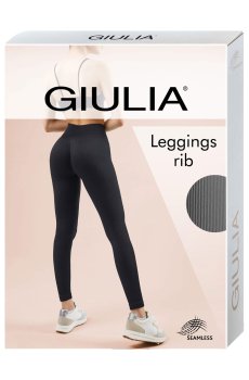 Леггинсы женские Giulia Leggings Rib в рубчик, с моделирующим швом сзади, Poppy Seed, размер S/M