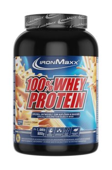 Протеин IronMaxx 100% Whey Protein в порошке, со вкусом печенья и крема, 900 г
