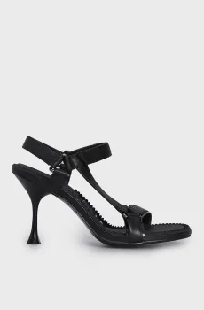 Женские черные кожаные босоножки Abby Черный 37 PRPY PRSPT0074W