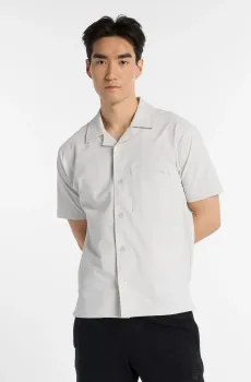 Мужская серая сорочка Seersucker Button Up Серый 39-42 New Balance MT51523GYM