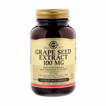 Экстракт виноградных косточек Solgar Grape Seed Extract 100 мг, 60 капсул