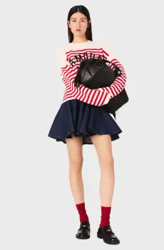 Женский шерстяной джемпер Разноцветный 36 MAJE MFPPU00948_Ecru -Red