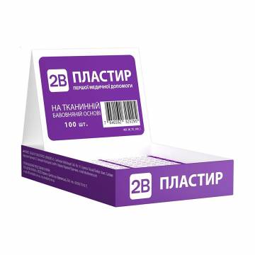 Набор пластырей первой медицинской помощи 2B на тканевой хлопковой основе, 19*72 мм, 100 шт Набор пластырей первой медицинской помощи 2B на тканевой хлопковой основе, 19*72 мм, 100 шт