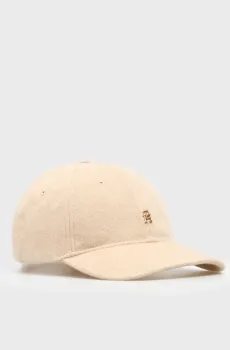 Женская бежевая шерстяная кепка ELEVATED Бежевый ONESIZE Tommy Hilfiger AW0AW17773