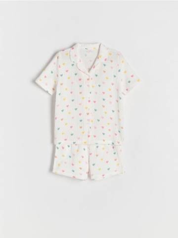 Reserved - GIRLS` PYJAMA - кремовий - 478CZ-01X Reserved - GIRLS` PYJAMA - кремовий - 478CZ-01X