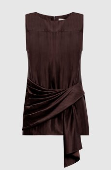 Коричневый топ FONDA с шелком