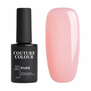 Камуфлирующая каучуковая база для гель-лака Couture Colour Pure Base Coat 04 Цветочный розовый, 9 мл