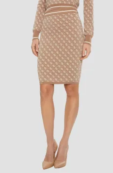 Женская бежевая юбка Бежевый L Guess W4BD53.Z37K0;FN7A