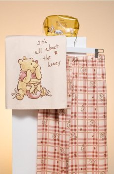 Двокомплектна бавовняна піжама Winnie the Pooh - кремовий