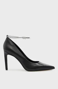 Женские черные кожаные лодочки STILETTO Черный 38 Calvin Klein HW0HW02718