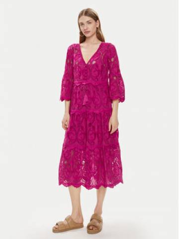Luisa Spagnoli Літня сукня Pigna 540712 Рожевий Regular Fit Luisa Spagnoli Літня сукня Pigna 540712 Рожевий Regular Fit