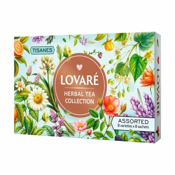 Набор травяных чаев Lovare Herbal Tea Collection в пакетиках, 64 шт Набор травяных чаев Lovare Herbal Tea Collection в пакетиках, 64 шт
