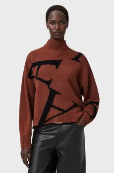 Женский оранжевый свитер STAR Оранжевый S AllSaints W149KB