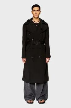 Мужской черный плащ J-MATTHEW JACKET Черный 48 Diesel A10491 0PCAK