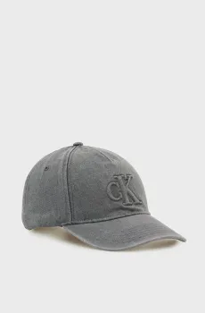 Мужская серая джинсовая кепка SEASONAL Серый ONESIZE Calvin Klein LV04D5166G