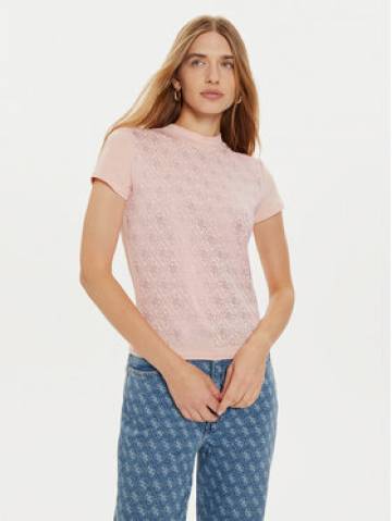 Guess Футболка W4BI26 J1314 Рожевий Slim Fit Guess Футболка W4BI26 J1314 Рожевий Slim Fit