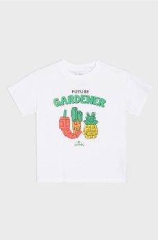 Бавовняна футболка з принтом Grow a Garden Roblox - білий