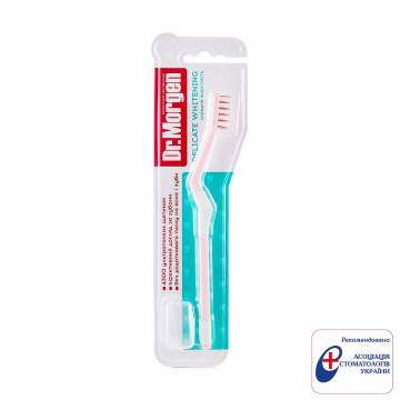Зубная щетка Dr. Morgen Delicate Whitening средней жесткости, розовая, 1 шт Зубная щетка Dr. Morgen Delicate Whitening средней жесткости, розовая, 1 шт