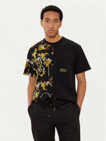 Versace Jeans Couture Футболка 78GAH609 Чорний Regular Fit Versace Jeans Couture Футболка 78GAH609 Чорний Regular Fit