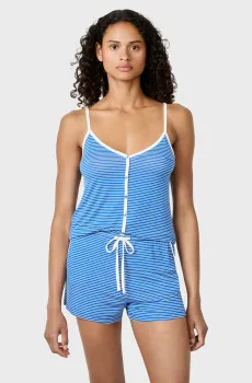 Женские синие шорты в полоску MARINA Синий S Etam 6553515