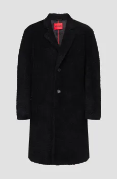 Мужское черное пальто Черный S HUGO 50499100;001