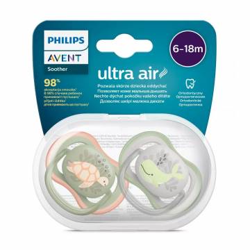 Пустышка Philips AVENT Ultra Air + Ultra-Air 6-18 мес, 2 шт, дизайн для мальчиков (SCF085/60) Пустышка Philips AVENT Ultra Air + Ultra-Air 6-18 мес, 2 шт, дизайн для мальчиков (SCF085/60)