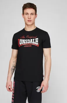 Мужская черная футболка Черный L Lonsdale 117019