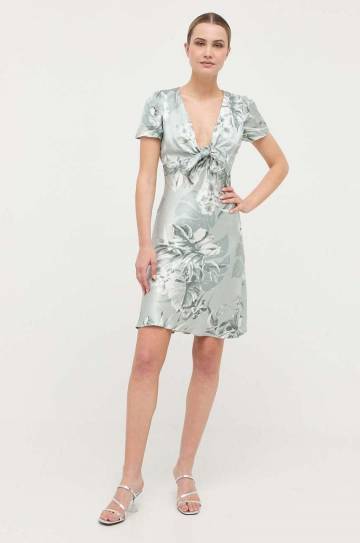 Платье Guess цвет зелёный mini расклешённое Платье Guess цвет зелёный mini расклешённое